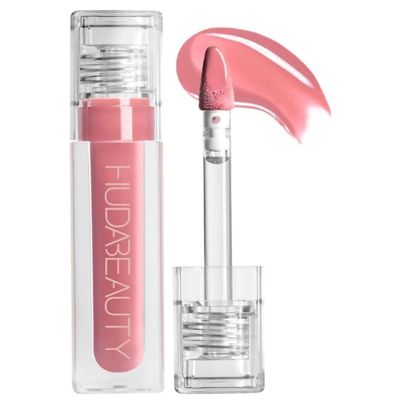 Huda Beauty Faux Filler Extra Shine Lip Gloss - Sugar Baby (Light Pink) .13 oz  3.9 ml