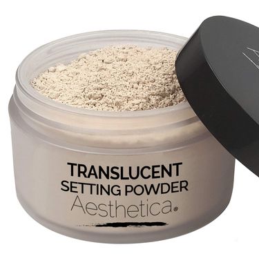 Aesthetica Translucent Setting Powder - Matte Finishing Makeup Loose Setting Powder - Flash Friendly Translucent Powder Foundation - Loose Face Powder Includes Velour Puff