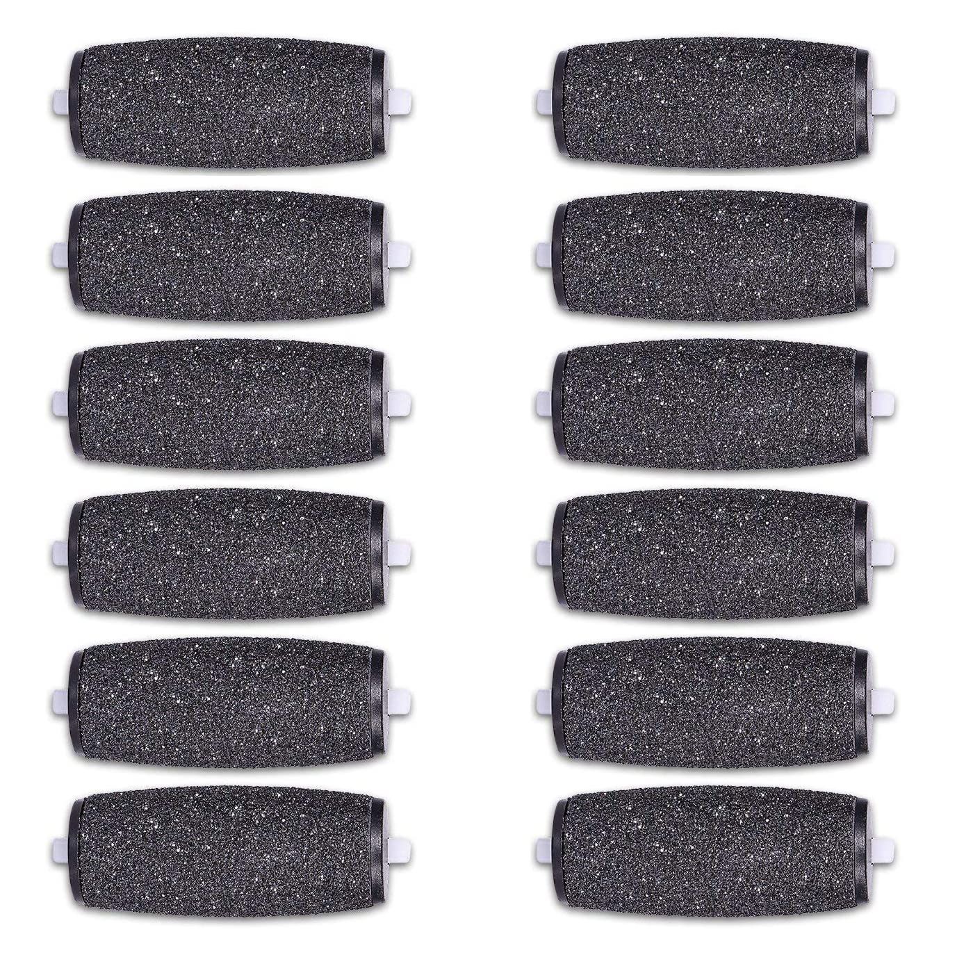 12 Extra Coarse Replacement Roller Refill Heads Compatible with Amope Pedi Refills Electronic Foot File
