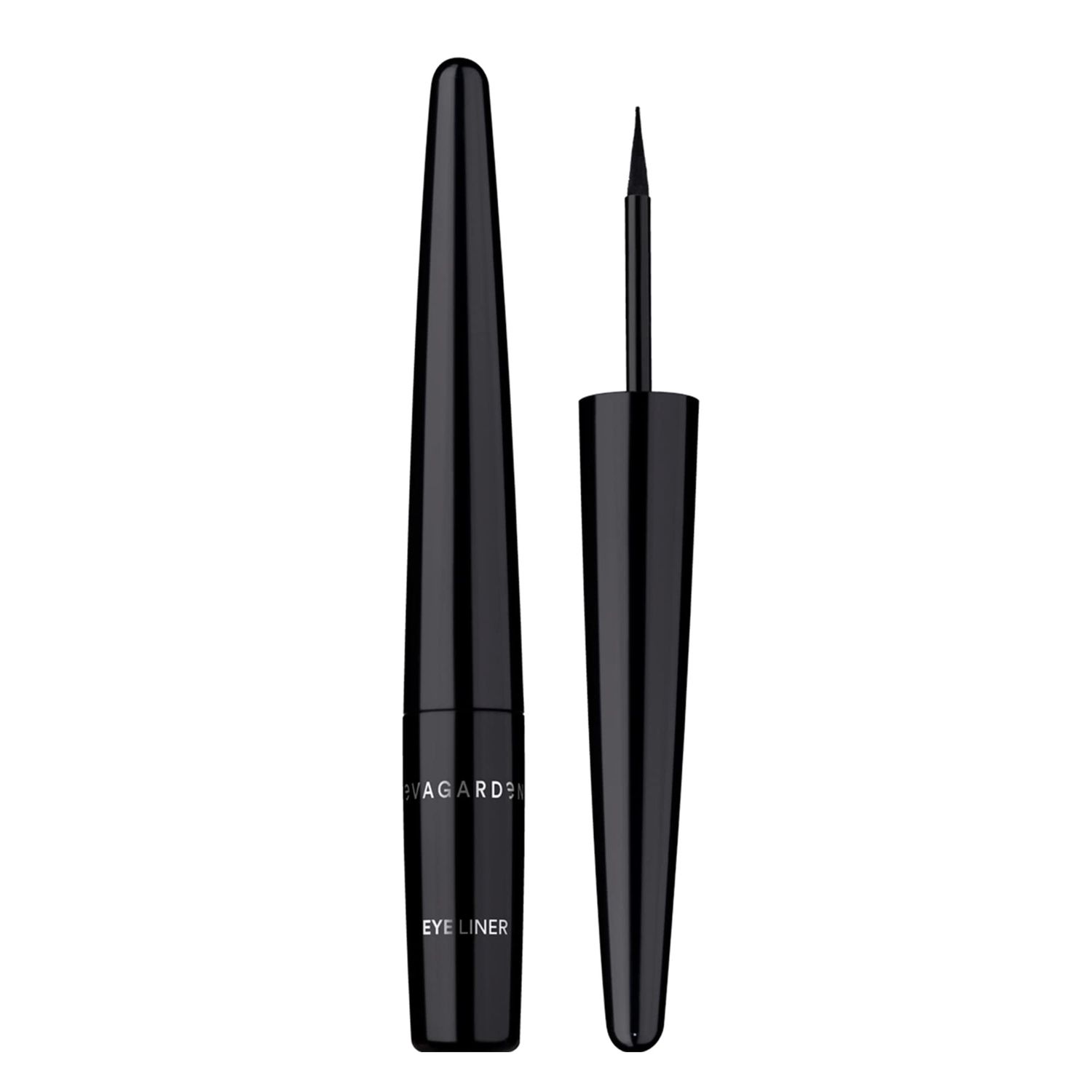 EVAGARDEN Long Lasting Eye Liner - Liquid Formula with Thin Applicator for Precise, Quick Makeup - Emphasize Your Look with Graphics - Set Curves from Light to Dramatic - 01 Black - 0.05 oz