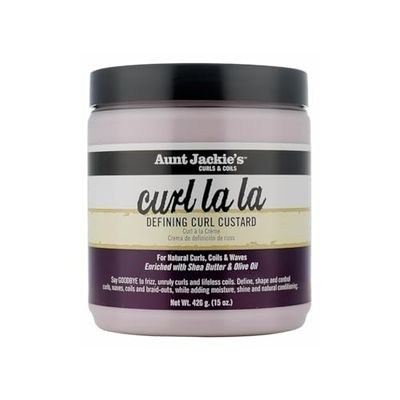 Aunt Jackie&#39;s Curl La La, Lightweight Curl Defining Custard, Enriched with Shea Butter &amp; Olive Oil, Basic, 15 Ounce