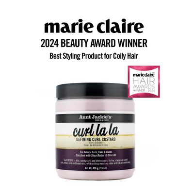 Aunt Jackie's Curl La La, Lightweight Curl Defining Custard, Enriched with Shea Butter &amp; Olive Oil, Basic, 15 Ounce