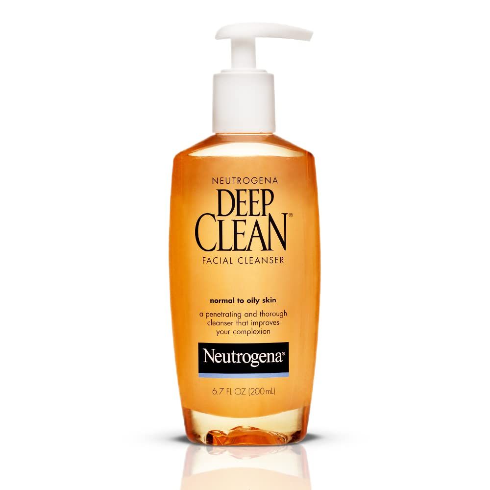 Neutrogena Deep Clean Daily Facial Cleanser with Beta Hydroxy Acid for Normal to Oily Skin, Alcohol-Free, Oil-Free &amp; Non-Comedogenic, 6.7 fl. oz