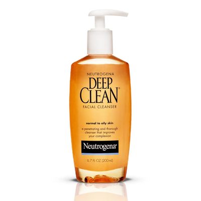 Neutrogena Deep Clean Daily Facial Cleanser with Beta Hydroxy Acid for Normal to Oily Skin, Alcohol-Free, Oil-Free &amp; Non-Comedogenic, 6.7 fl. oz