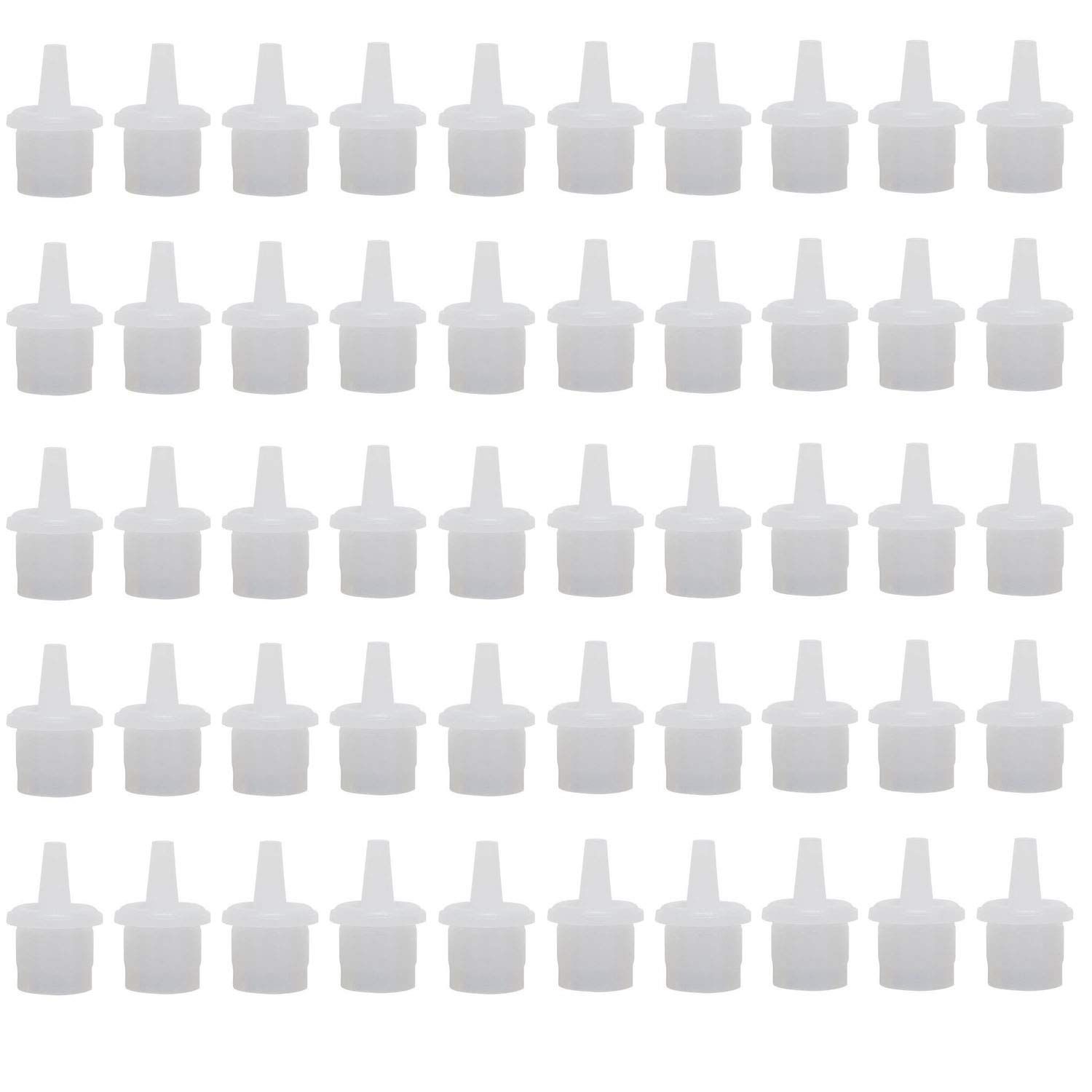 50Pcs Eyelash Glue Bottle Replacement Nozzle Caps Lash Glue Bottle Replacement Plug Mouth Tips for Home or Beauty Salon Eyelash Extension Tool