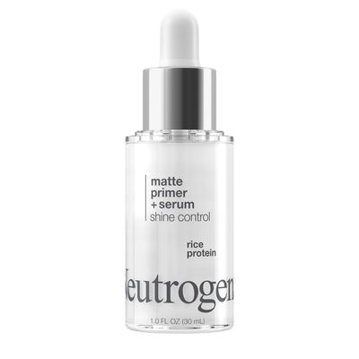 Neutrogena Shine Control Matte Booster Face Primer &amp; Serum, Skin-Mattifying Serum-to-Primer with Rice Protein, Absorbs Excess Oil &amp; Keeps Skin Shine Free, 1.0 fl. oz Trasnparent