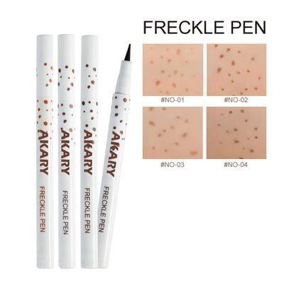 AKARY Freckle Pen Professional Lifelike Face Concealer Point Out Natural Waterproof Longlasting Soft Artificial Freckles Fine Makeup Freckle Pen Life Face Decoration (#02 Natural coffee)