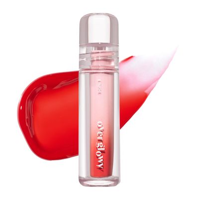 ETUDE Over Glowy Tint #3 DDORI Apple Red | Non-Sticky Vegan Lip Tint | Moisturized &amp; Long-lasting Lip Gloss | Daily Tint for Dry Lips, Korean Makeup, K-beauty, Perfect for Gift