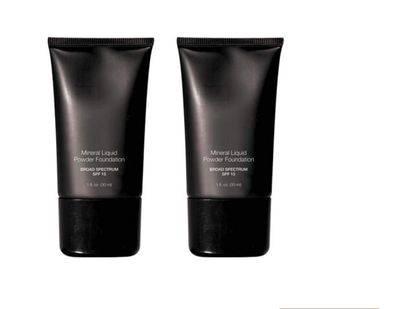Beauty Deals Mineral Liquid Powder Foundation Broad Spectrum SPF 15 Pack of 2 (Porcelain)