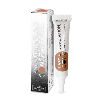 WUNDER2 LAST &amp; FOUNDATION Makeup Concealer (Deep Color) Long Lasting Coverage Of Blemishes Dark Circles Under Eye