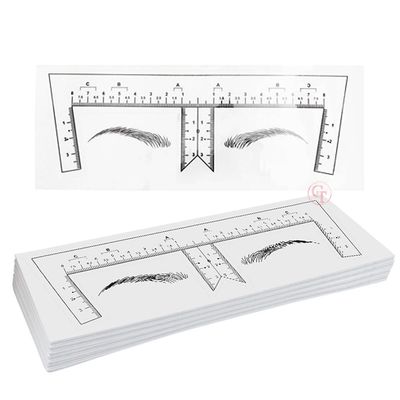 30pcspack Disposable Tattoo Eyebrow Ruler Sticker with Brow Shape Eyebrow Ruler for Permanent Makeup Tools TgoBeauty (30pcs)