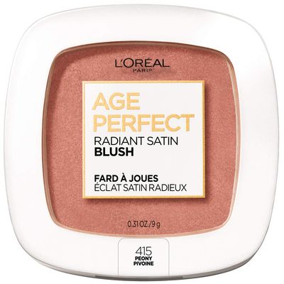 LOral Paris Age Perfect Radiant Satin Blush with Camellia Oil, Peony