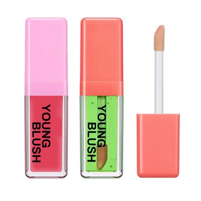 Color Changing Blush Oil Waterproof Liquid Blush for Cheeks Dewy Natural Flush Finish Lightweight and Long Wearing Temperature Color Changing Tinted Blush Oil(2Pcs)