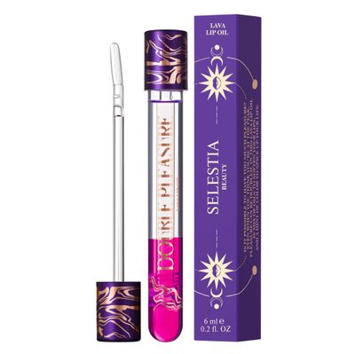 Double Pleasure Lip Oil - Moisturizing Lip Gloss for Women - Softening Glow Lip Plumper Gloss - Hydrating Lip Glow Oil - Plumping Lip Gloss Oil with Silicone Applicator (Like a Virgin)