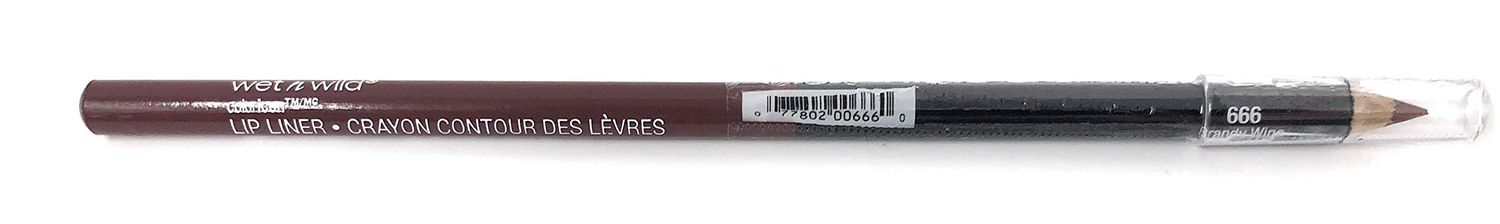 Wet n Wild Color Icon Lip Liner Pencil, Brandy Wine 666 0.04 oz (Pack of 2)