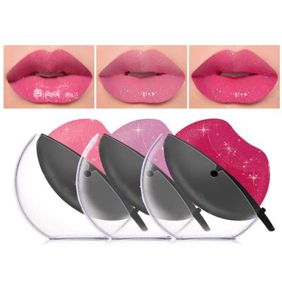 DAGEDA 3 Colors Lazy Lipstick, Pearl Magic Color Changing Lipstick, Labiales Magicos Long Lasting Waterproof Moisturizing Non-Stick Cup Not Fade Lip Shape Lipstick for Lazy People(Color D)