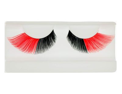 EMILYSTORES Red Black Eyelashes For Queen of Hearts Costume Accessories Halloween Lashes 1 Pair