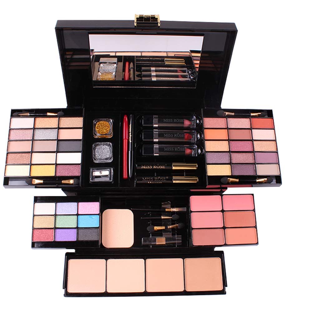 Joyeee All-in-One Makeup Gift Set Carry All Makeup Kit Women Full Kit With Makeup Bag Concealer Lipgloss Lipstick Blush Foundation Face Powder Eyeshadow Palette Cosmetic Palette #8