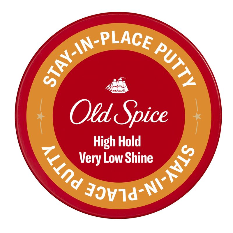 Old Spice Stay-In-Place Hair Styling Putty for Men, High Hold with Very Low Shine, 2.22 oz