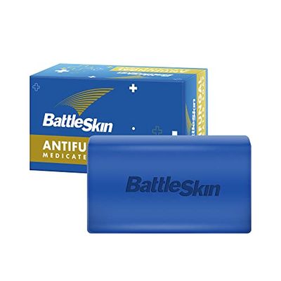 Battleskin Antifungal Medicated Soap Bar, Tea Tree Oil Body Soap Bar, Athletes Foot Jock Itch Ringworm Yeast Infection Treatment With Natural Oil