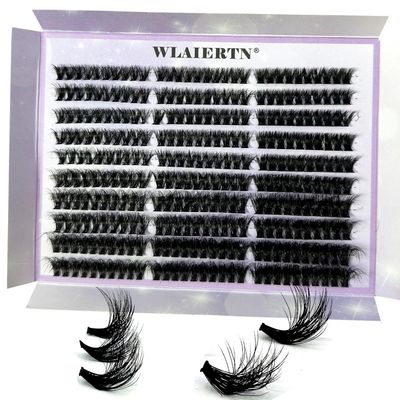 30D-100D 5D Fluffy Lash Clusters Thick Faux Mink Eyelash Clusters 300Pcs Volume Cluster Eyelash Extensions 8-18MM Fluffy Lash Extension D Curl Individual Lashes Cluster Lashes DIY (60D80D100D)