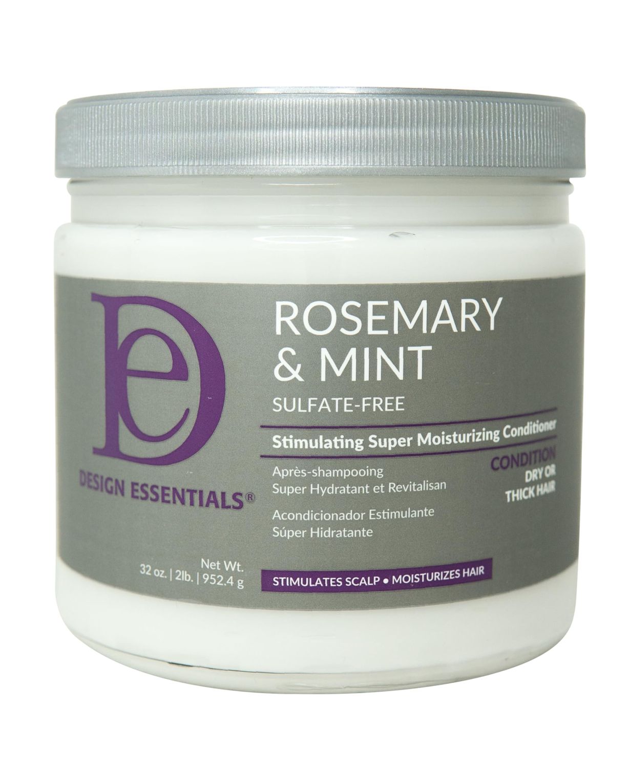 Design Essentials Rosemary &amp; Mint Stimulating Super Moisturizing Conditioner, 32 Ounce Container