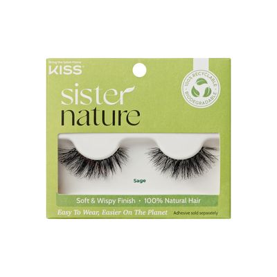 KISS imPRESS False Eyelashes, Lash Clusters, Falsies, &#39;Sassy Wispy&#39;, 12mm-14mm, Includes 12 pieces of pre-bonded lashes, Contact Lens Friendly, Easy to Apply, Reusable Strip Lashes