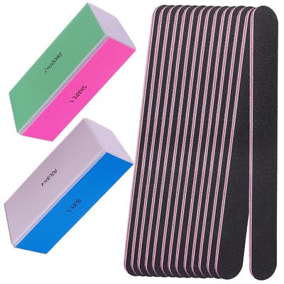 Nail File and Buffer Set, 4 Way Nail Buffers Shine Kit Professional Nail Files for Natural Nails Manicure Filer Filing Polishing Buff Nail Care Smoother Buffing Fingernail 1001202406003000 Grit