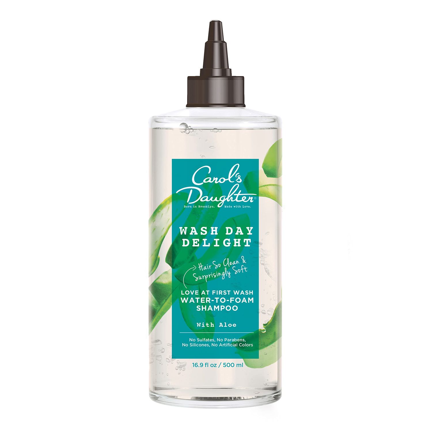 Carols Daughter Wash Day Delight Love at First To Foam Sulfate Free Shampoo with Aloe and Micellar Water, Paraben Free, Silicone Free, Micellar Shampoo for Kinky, Curly Hair, 16.9 fl oz