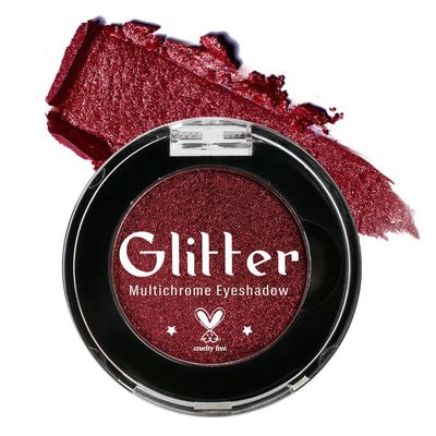 BEUSELF Metallic Burgundy Red Eyeshadow, Highly Pigmented True Red Sparkly Eyeshadow for Gothic Makeup, Long Wear Cream Formula Blendable Eye Shadow Pallet for Halloween Clown, Talc Free-Wine Red 3i