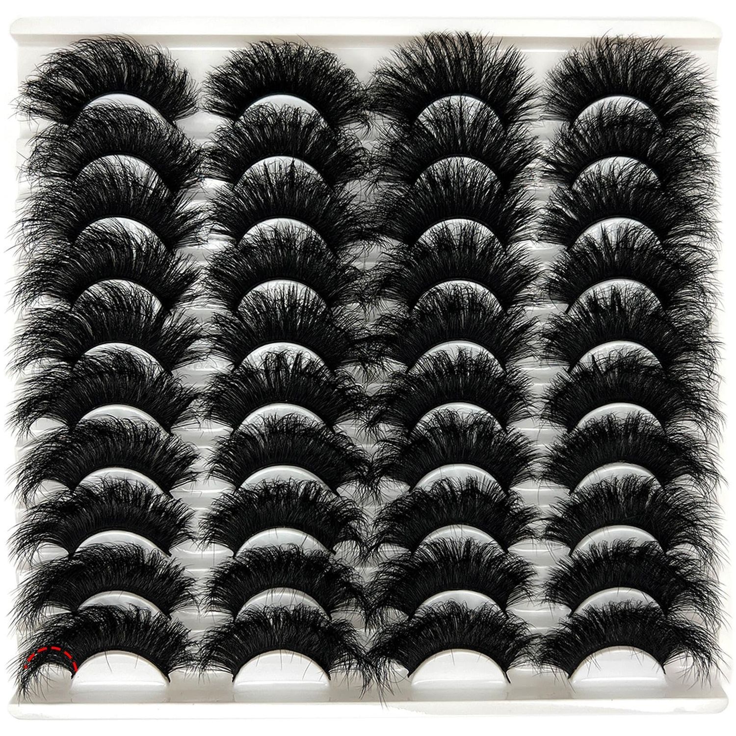 loladook Mink Lashes Fluffy 3D Volume Dramatic Lashes Fuax Mink 20mm25mm Big Long Cat Eye Full Strip Lashes Pack Wispy False Eyelashes Bulk