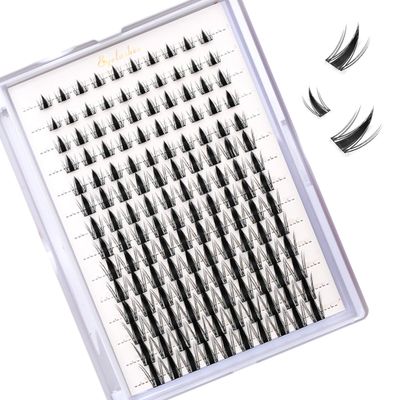 SHELWIN Lash Clusters Fairy Fake Eyelashes Clusters 8-18mm Individual WideSpan DIY Manga False Eyelashes Wispy Lash Extension Ultra-Thin Invisible Lash Band Mixed Length