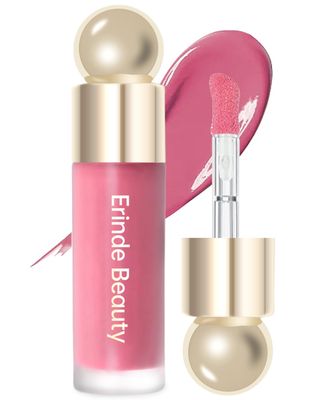 Erinde Liquid Cream Blush, Soft Dewy Face Blush, Natural Matte Finish Looking, Long-lasting Cheek Tint, Lightweight Blendable Feel, Moisturizing Face Blush for Cheek, Pink