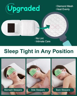 16 Packs Steam Eye Masks for Dry Eyes, SPA Warm Eye Mask, Relief Eye Fatigue Hot Sleep Eye Mask for Puffy Eyes Mask, Disposable Moist Heating Compress Pads for Sleeping, Christmas Gift, Unscented