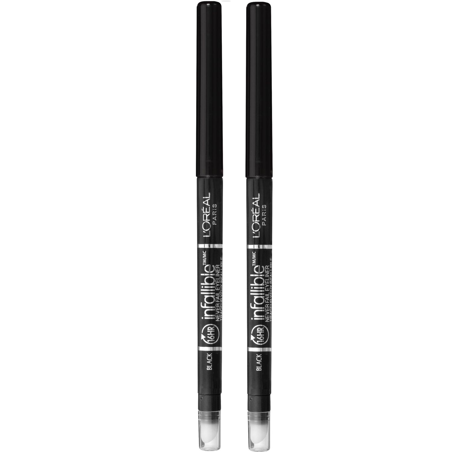 L&#39;Oreal Paris Makeup Infallible Never Fail Original Mechanical Pencil Eyeliner with Built in Sharpener, Black, 0.008 oz., 2 Count