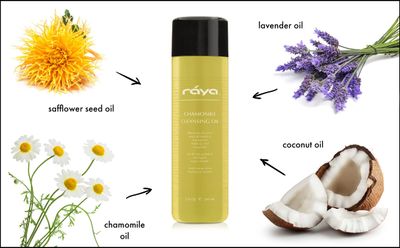 Raya Chamomile Facial Cleansing Oil (154) | Natural and Organic, Water-Soluble Oil Cleanser and Water-Proof Make-Up Remover For All Skin | Made With Chamomile and Lavender Oils