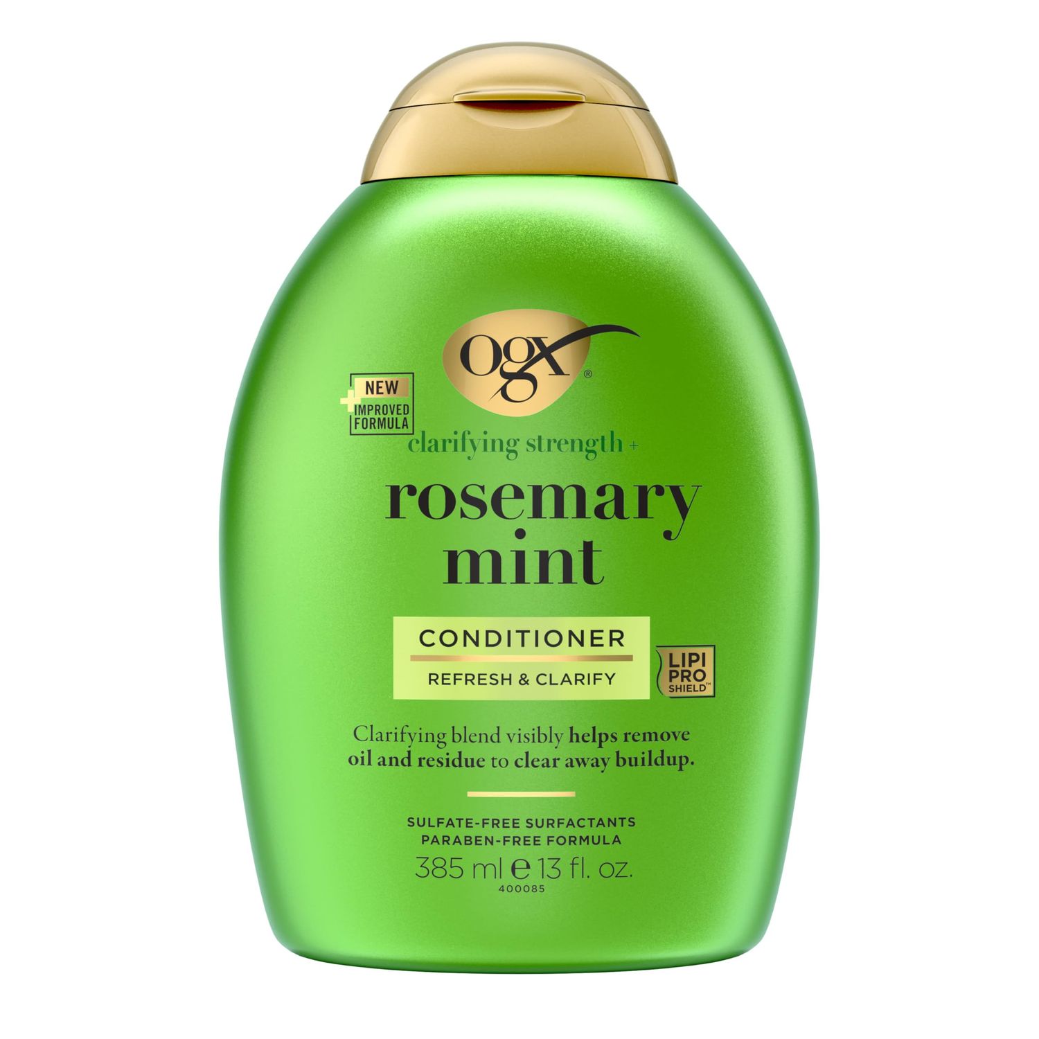 OGX Clarifying Strength  Rosemary Mint Conditioner, Clarifying Conditioner Visibly Helps Remove Oil &amp; Residue to Clear Away Buildup from Oily Hair, Sulfate-Free Surfactants, 13 fl. oz