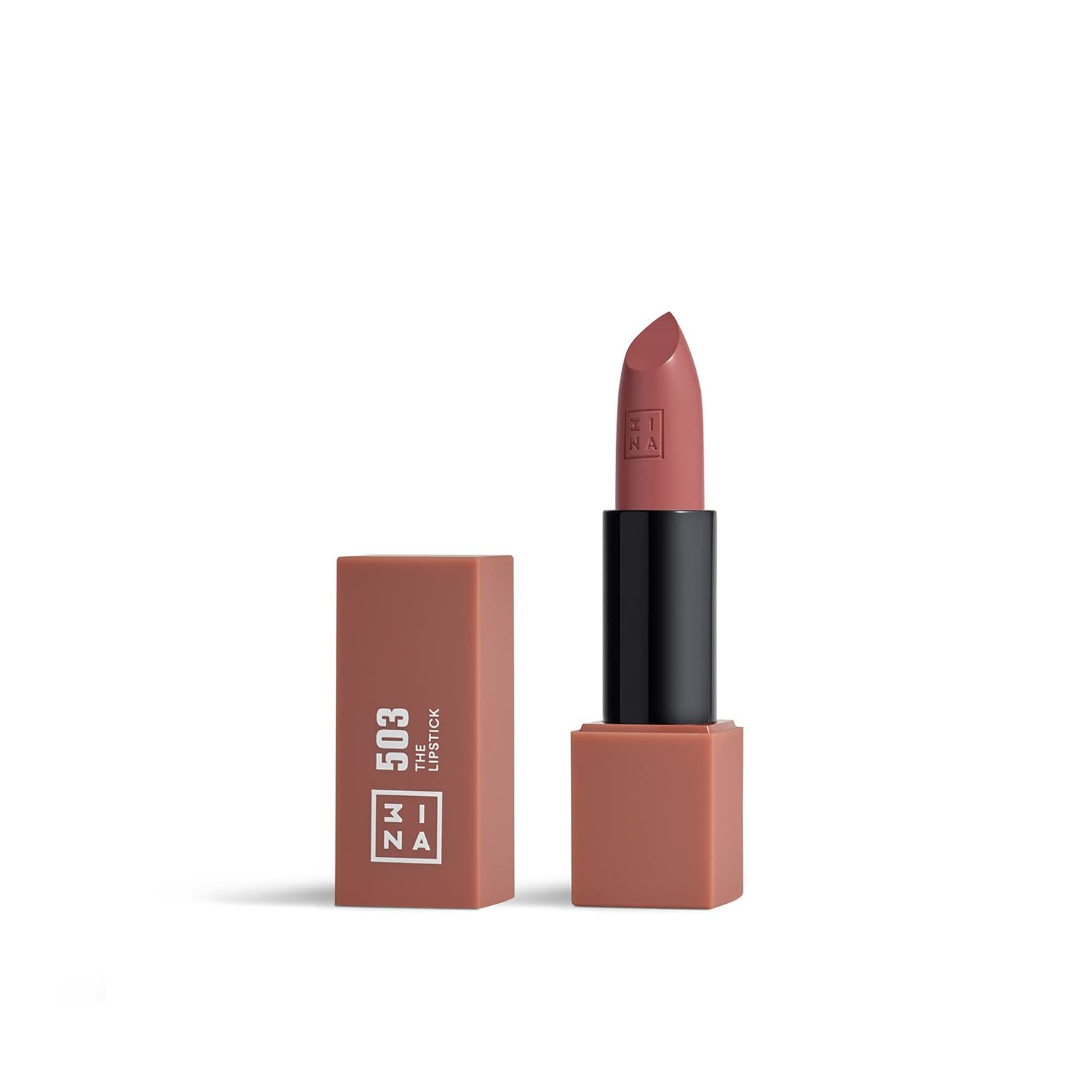3INA The Lipstick 503 Nude Pink - Long Lasting, Smudge Proof, Matte Lipstick for Women - Vegan, Cruelty Free Formula - Waterproof, Moisturizing, Hydrating - 0.16 oz