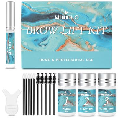 Eyebrow Lamination Brow lifting Kit - Professional DIY Perm Kit for Instant Eyebrow Lift - Ideal for Home &amp; Salon Use