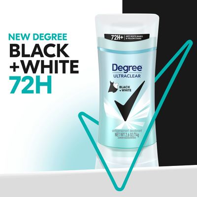Degree Women's BlackWhite 4 Count Antiperspirant Balm 2.6 oz - Protects from Deodorant Stains, Fresh Scent, 48H Non-Stop Protection
