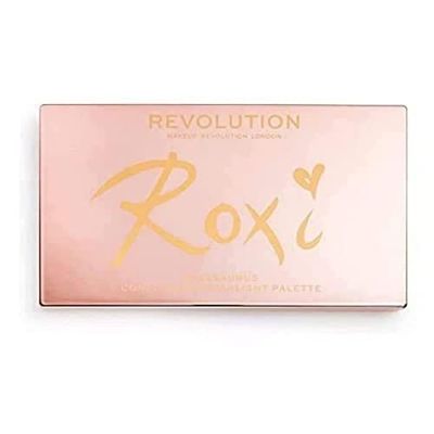 Makeup Revolution X Roxxsaurus Highlighter &amp; Contour Palette, Sculpt, Define &amp; Illuminating Makeup Palette, 8 Shades, Vegan &amp; Cruelty Free, 8 x 0.052 oz.