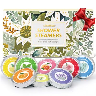 Shower Steamers Aromatherapy 8-Pack Gifts Set - Natural Essential Oil Shower Steamers for Relaxation - Mother&#39;s Day, Birthday Presents, Ideal for Stress Relief - Bath Bombs Alternative for Home Spa