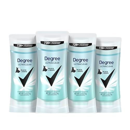 Degree Women&#39;s BlackWhite 4 Count Antiperspirant Balm 2.6 oz - Protects from Deodorant Stains, Fresh Scent, 48H Non-Stop Protection