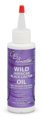 CB Smoothe Wild Jamaican Black Castor Oil - Healthy Hair Growth Serum With Biotin, Niacin, &amp; Rosemary - Promotes Scalp Circulation &amp; Natural Growth - Lightweight, Non Greasy Formula - 4oz Bottle