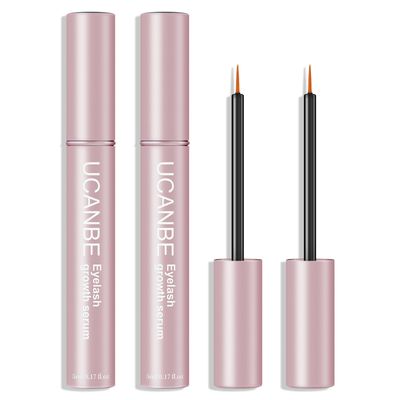 UCANBE 2Pcs Lash Serum(10ml), Eyelash Serum for Longer, Thicker Eyelashes and Eyebrows, Eyelash Growth Serum, Lash Enhancing Serum to Grow Fuller Healthier Stronger Eye Lashes &amp; Brows