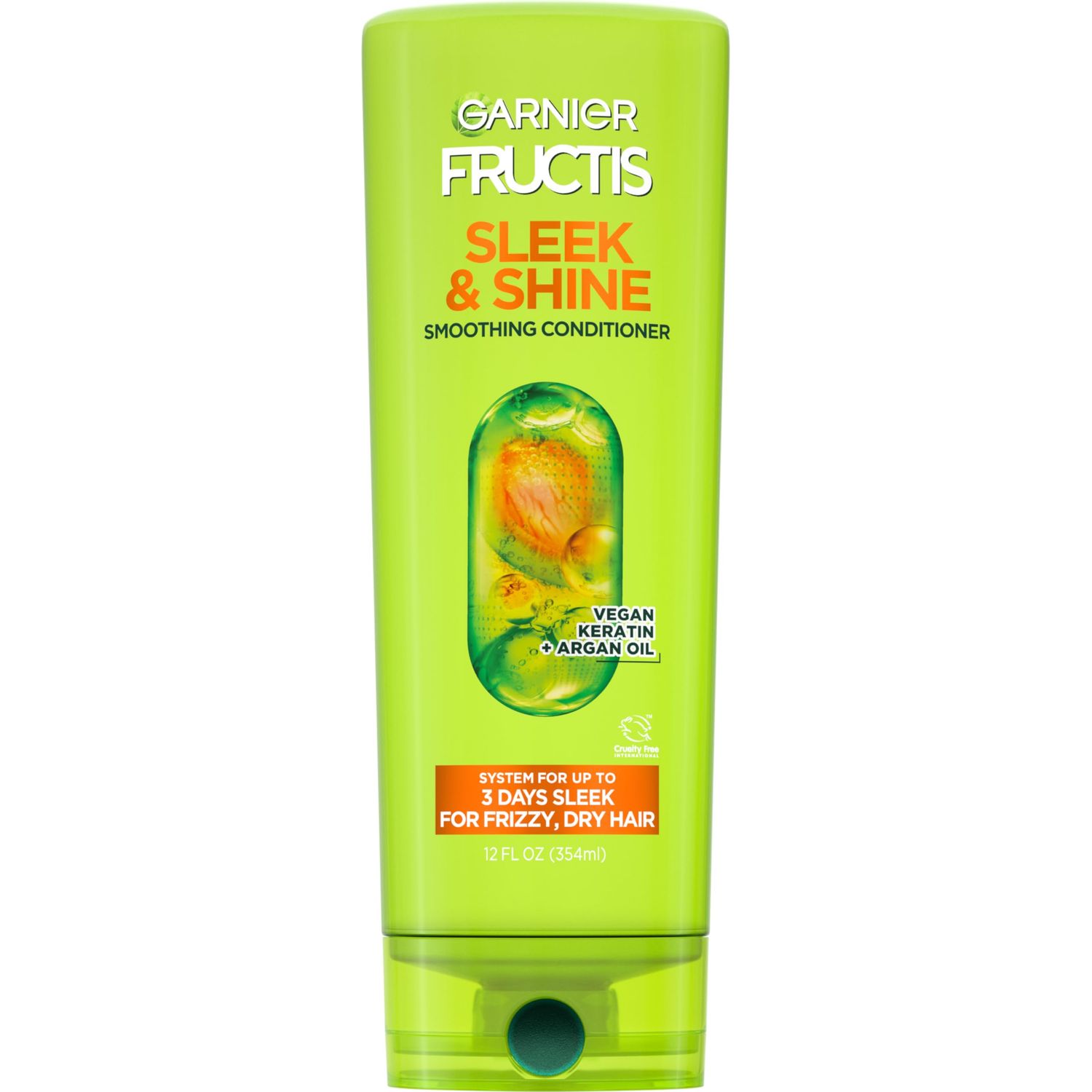Garnier Fructis Sleek &amp; Shine Conditioner, Frizzy, Dry, Unmanageable Hair, 21 fl. oz.(Packaging May Vary)
