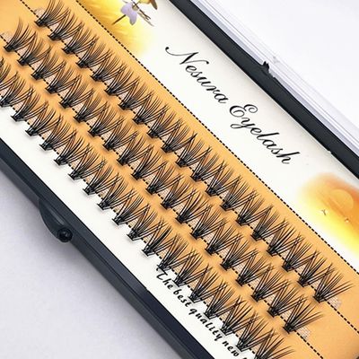 Somelese Lash Extension Kit DIY 60pcs Lash Clusters Eyelash Extension Kit, 14mm Individual Lashes Kit, Wispy Lashes, Contact Lens Friendly, Easy to Apply