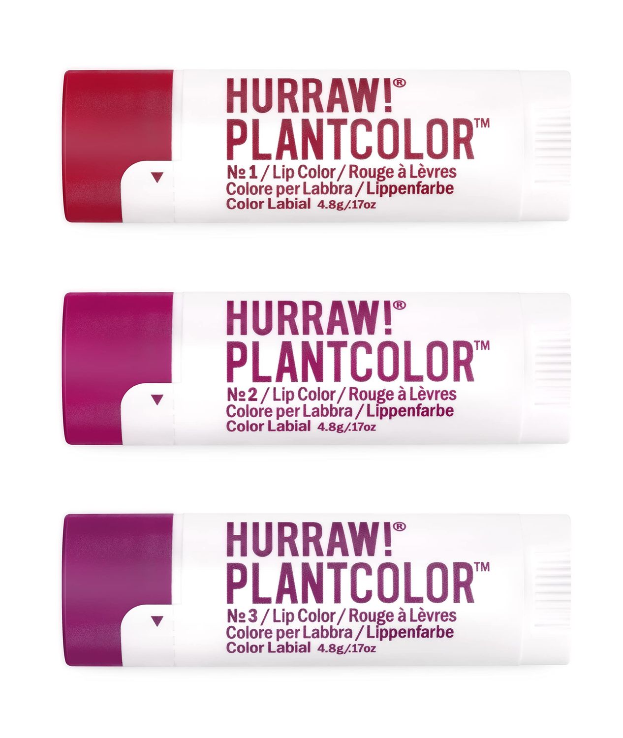 Hurraw! Plantcolor Lip Color Bundle 1 2 3