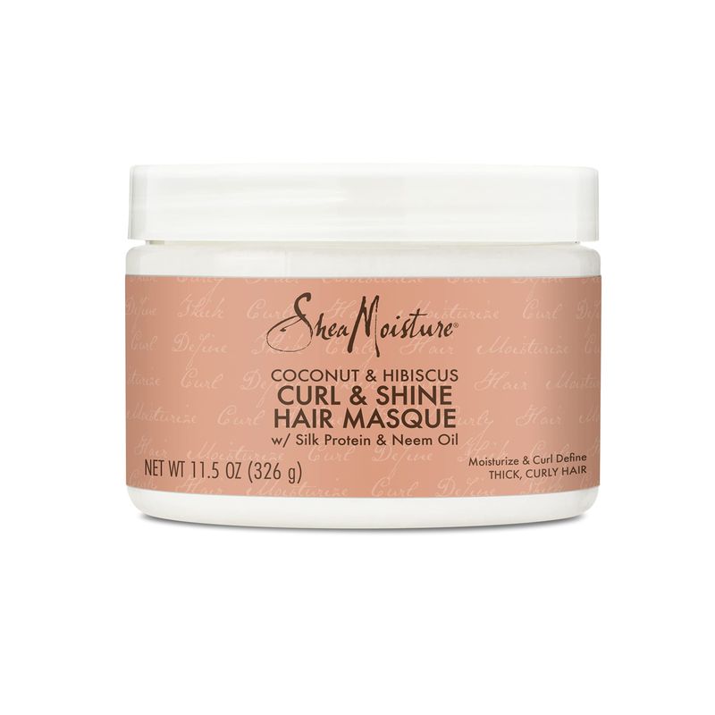 SheaMoisture Hair Mask Coconut &amp; Hibiscus for Dry Curls Hair Mask with Shea Butter 11.5 oz