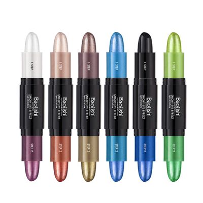 Joyeee Dual Head Eyeshadow Stick Set, 6Pcs Shimmer Cream Eyeshadow Pen High Pigmented Eye Shadow Stick Waterproof Long Lasting Eye Makeup Gift for Women Girls